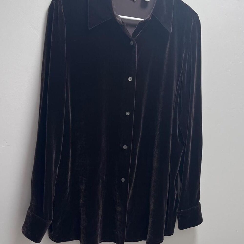 Ann-taylor Women's Brown and Black Shirt